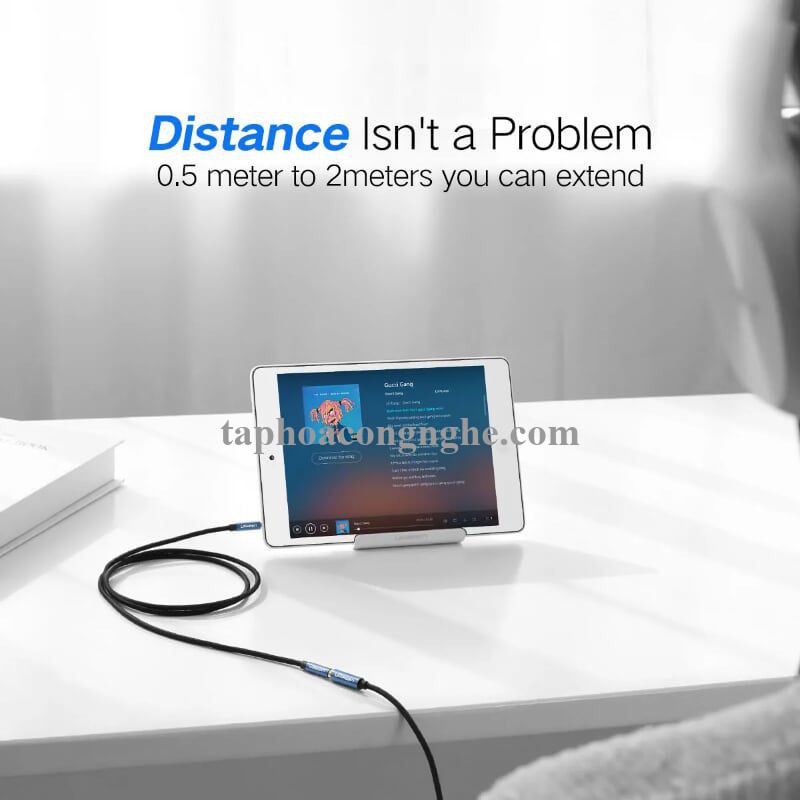 Ugreen 40672 0.5M màu Xanh Cáp âm thanh 3.5mm nối dài đầu nhôm AV118 30040672